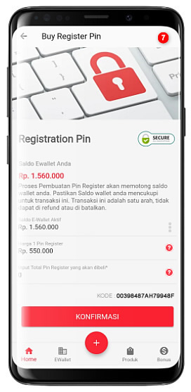 Pembuatan PIN aplikasi JavaMLM